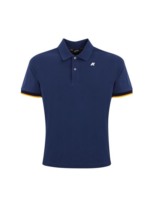 Polo Vincent Piquet in cotone Blue deep cobalt K-WAY | K 1125BW867